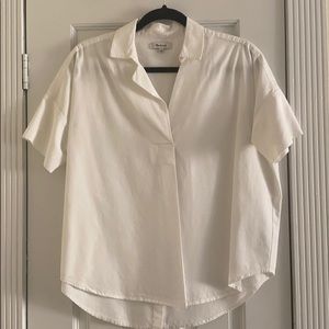 MADEWELL off white popover style button down top!